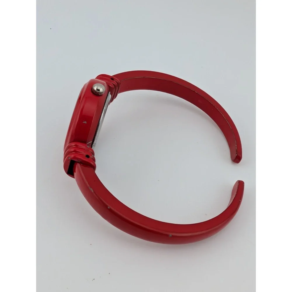 Geneva Christmas Santa Claus Watch Women Red Bangle Band- New Battery